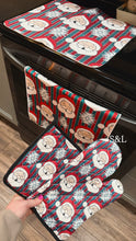 Christmas kitchen sets (drying mat, towel & oven mitt set)