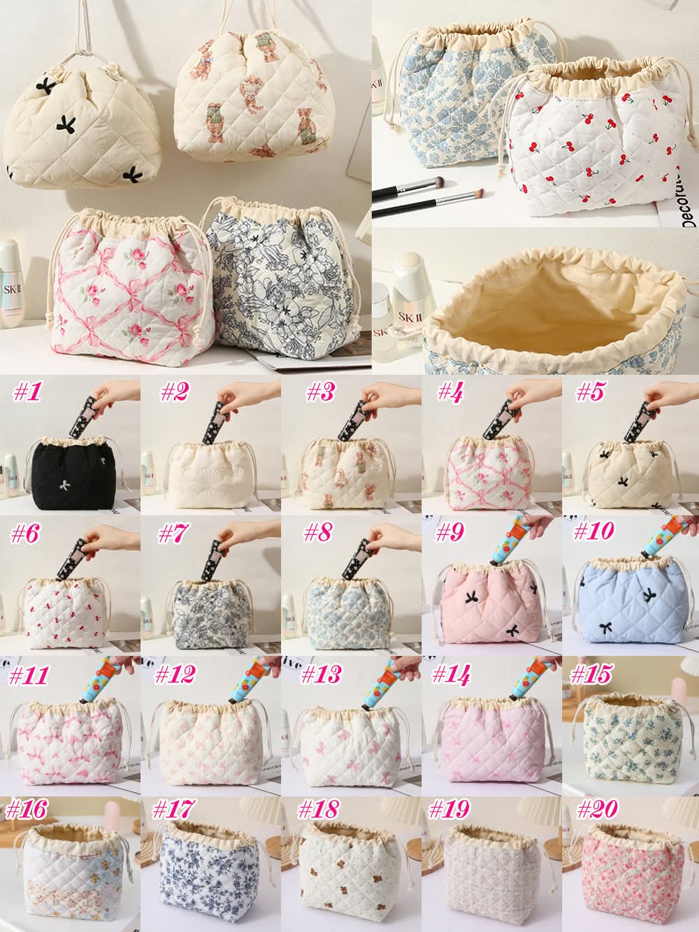 Quilted storage bags (end March)