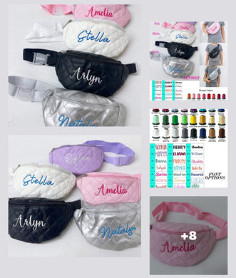 Personalized embroidered fanny pack kids (mid April) leave order details in the note to sellers box