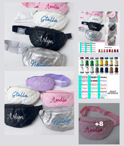 Personalized embroidered fanny pack kids (mid April) leave order details in the note to sellers box