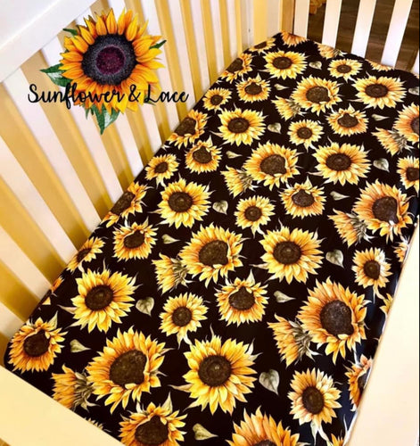 Sunflower crib sheets *