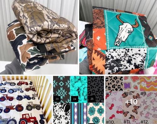 (*) Custom Print Quilt Blankets (preorder will arrive early APRIL) *Please leave order details in the note to sellers box
